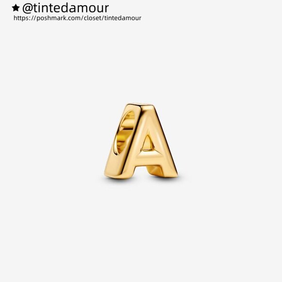 Pandora Letter A Alphabet Mini Charm|Pendant - Picture 1 of 2